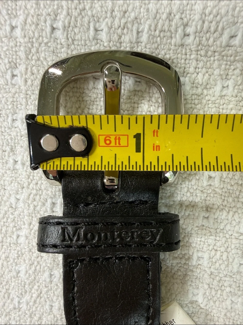 Monterey black stretchy woven belt size large 12/14